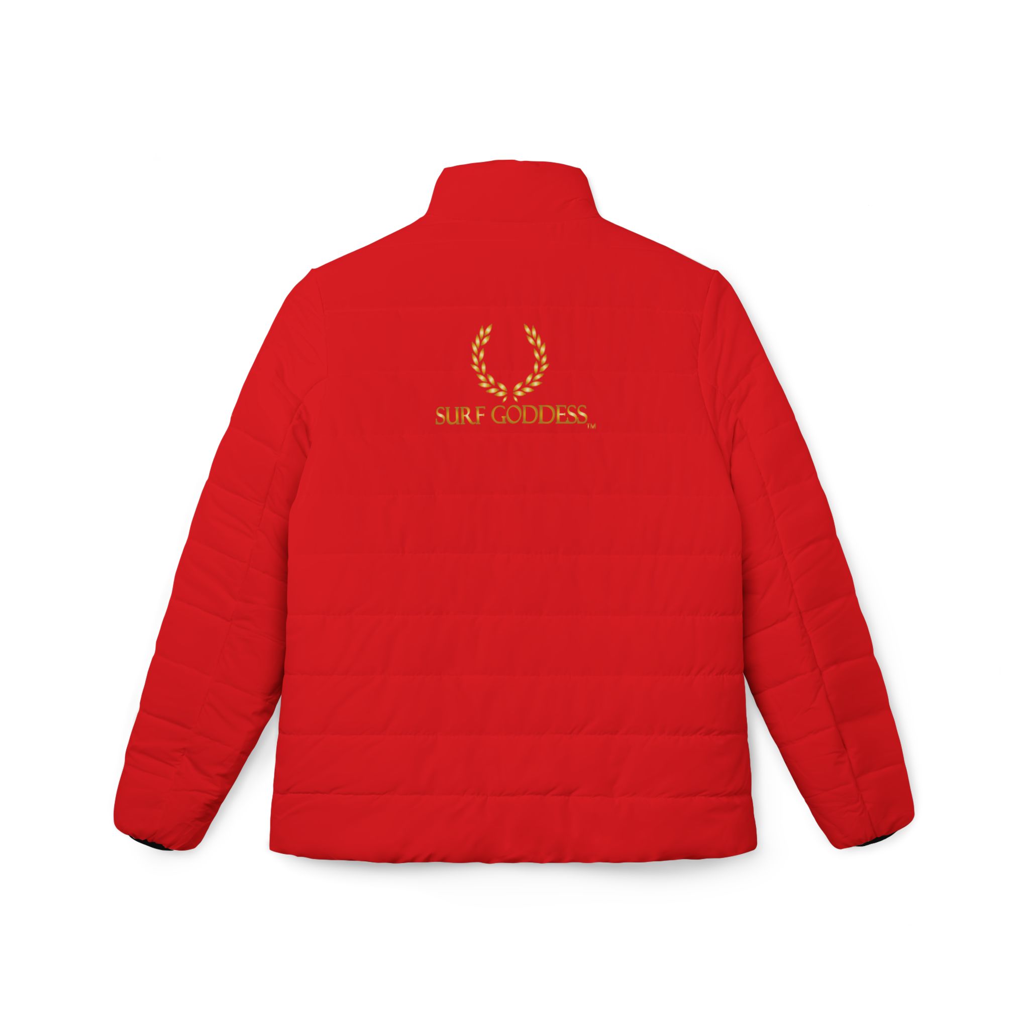 Surf Goddess Frontside Backside Red Women’s Puffer Jacket