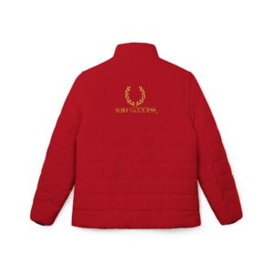 Surf Goddess Frontside Backside Dark Red Women’s Puffer Jacket