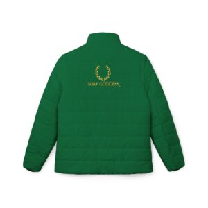 Surf Goddess Frontside Backside Dark Green Women’s Puffer Jacket