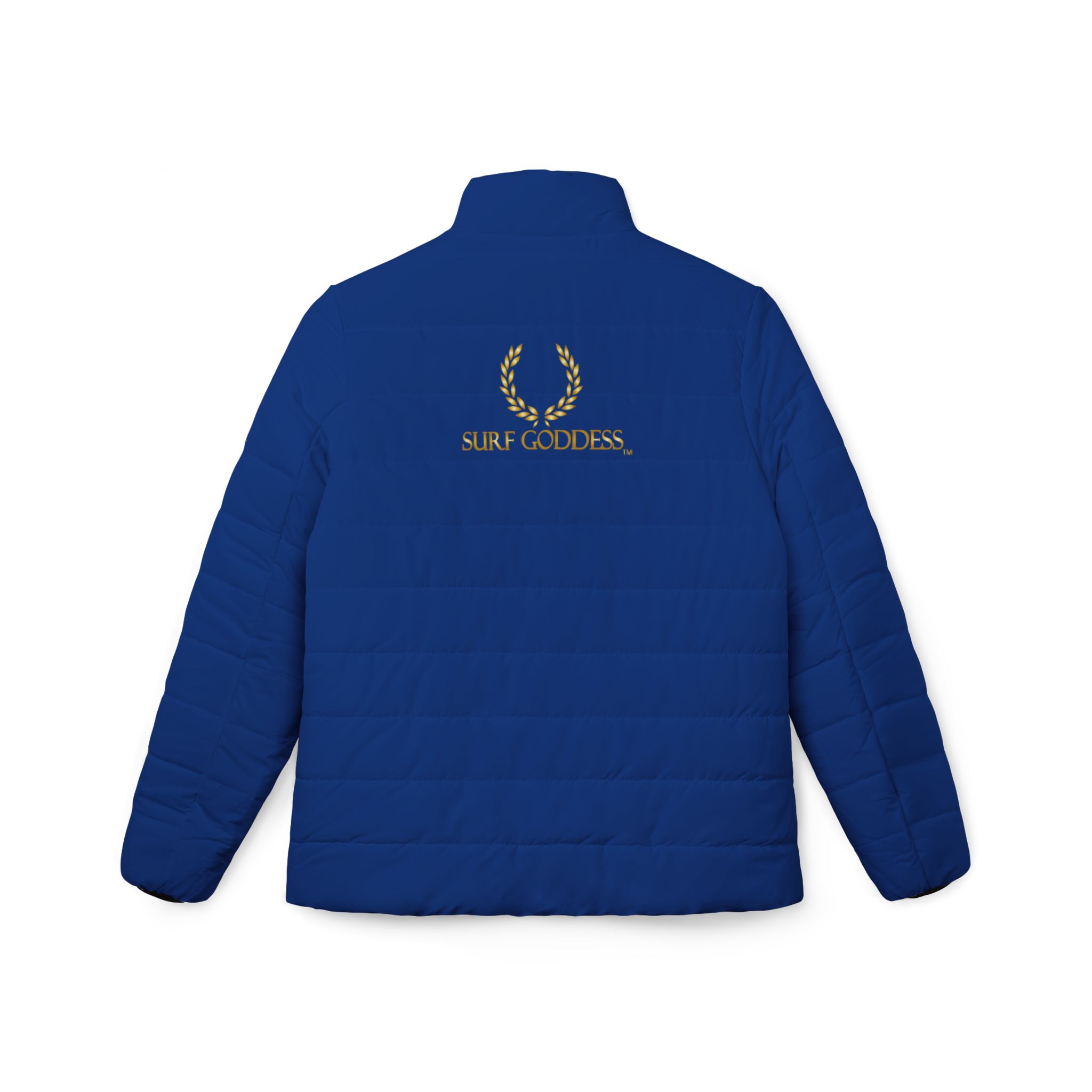 Surf Goddess Frontside Backside Dark Blue Women’s Puffer Jacket