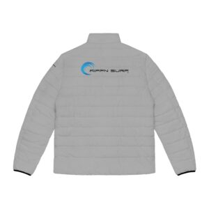 Rippn Surf Backside Wave Men's Light Grey Puffer Jacket