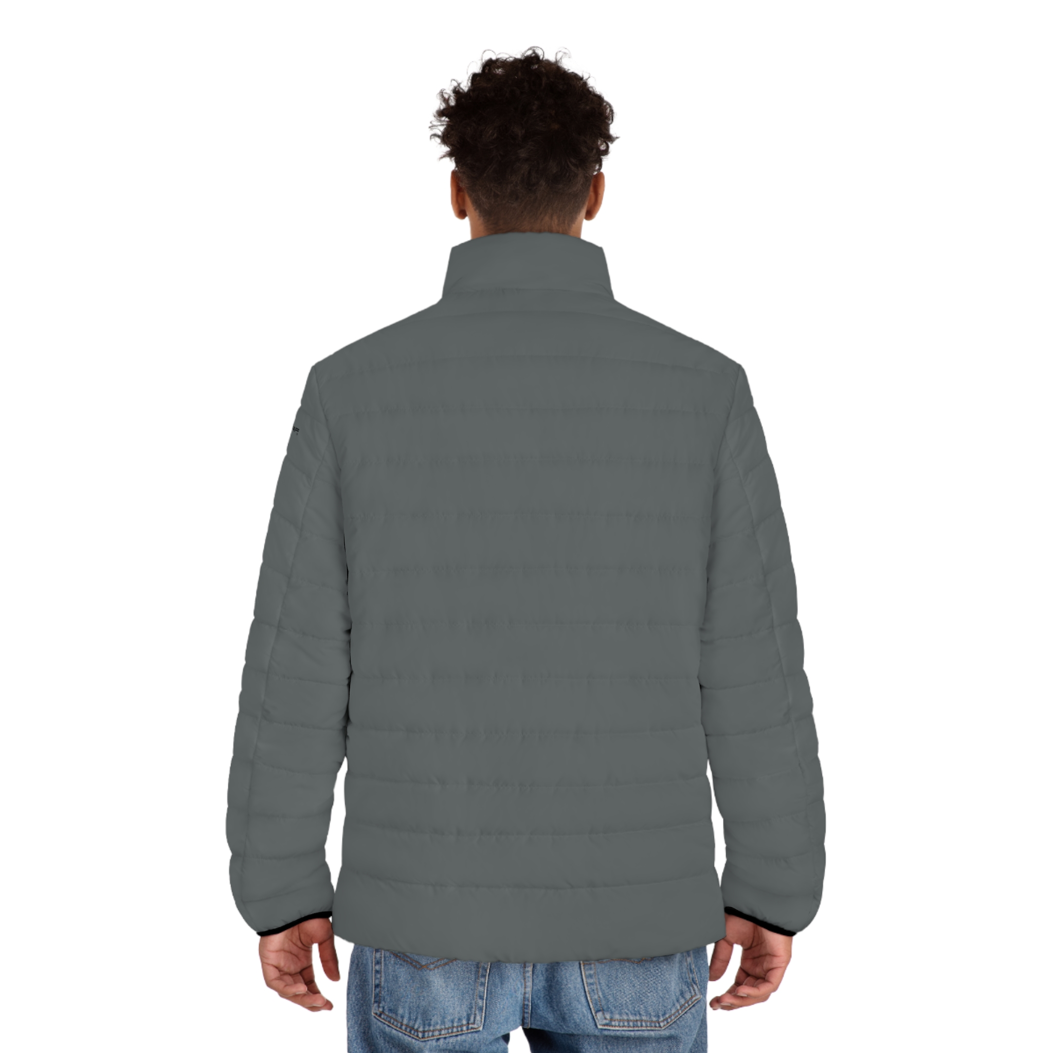 Rippn Surf Men's Dark Grey Puffer Jacket - Image 4