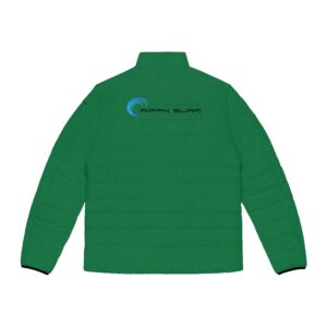 Rippn Surf Backside Wave Men's Dark Green Puffer Jacket