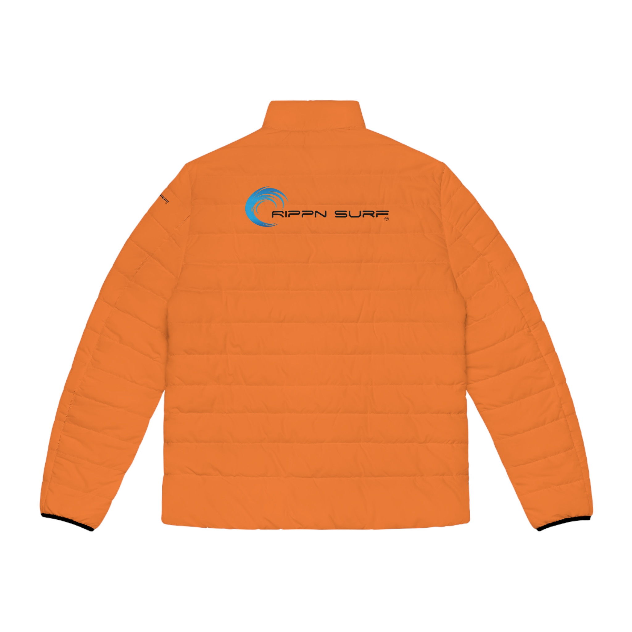 Rippn Surf Backside Wave Men’s Light Orange Puffer Jacket