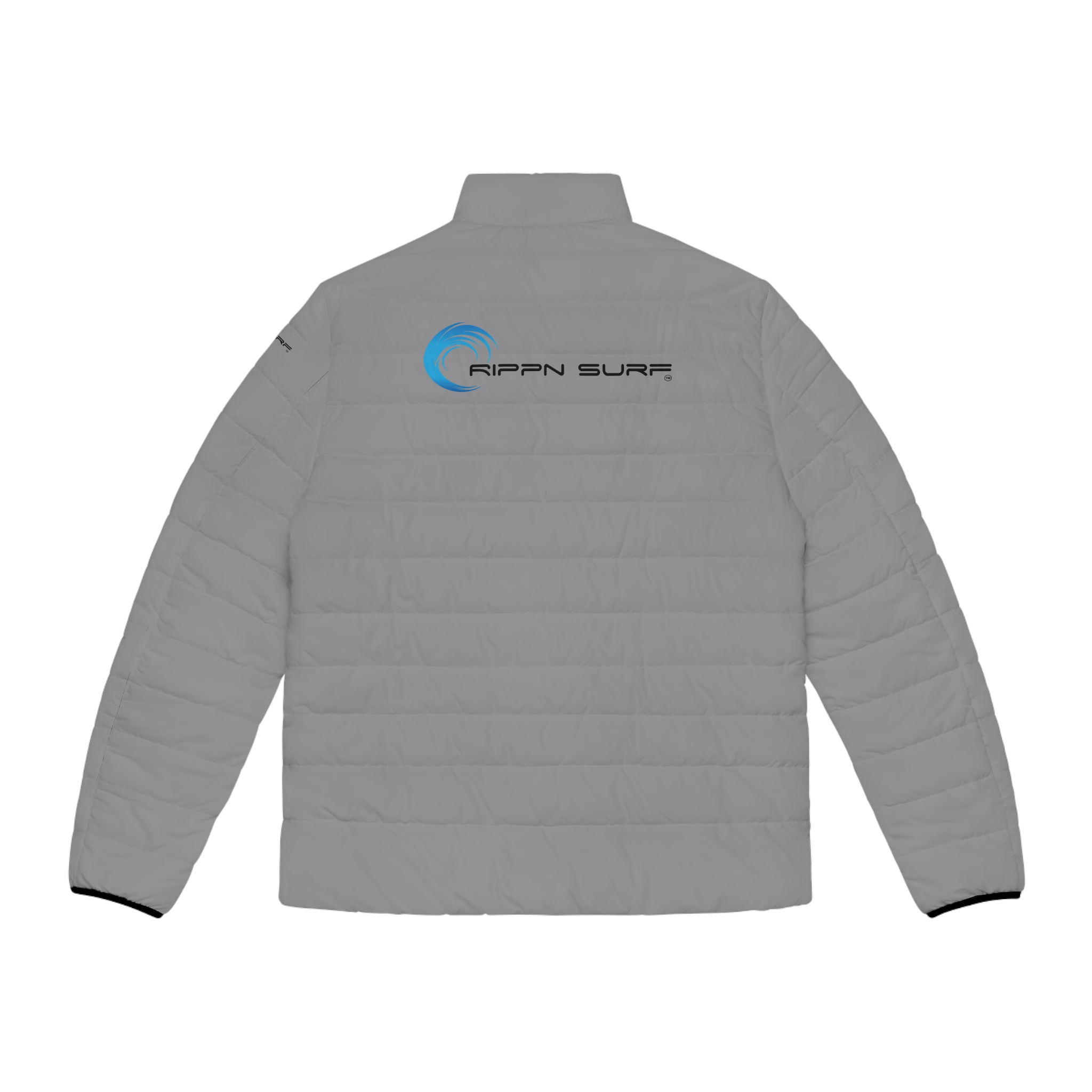 Rippn Surf Backside Wave Men's Grey Puffer Jacket