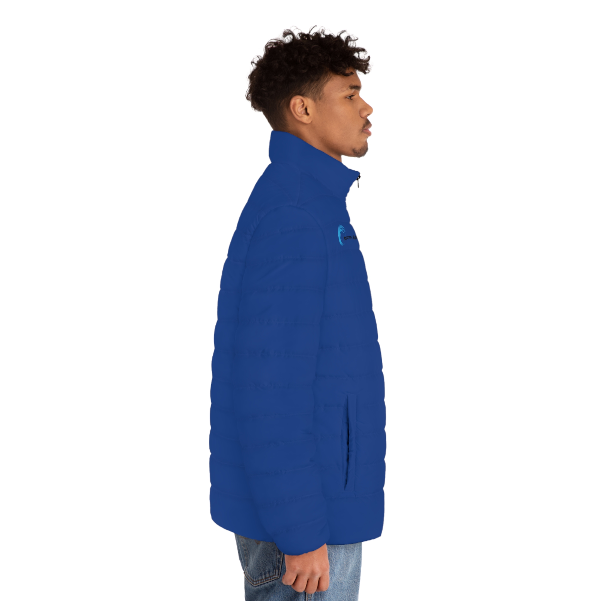 Rippn Surf Men's Dark Blue Puffer Jacket - Image 5
