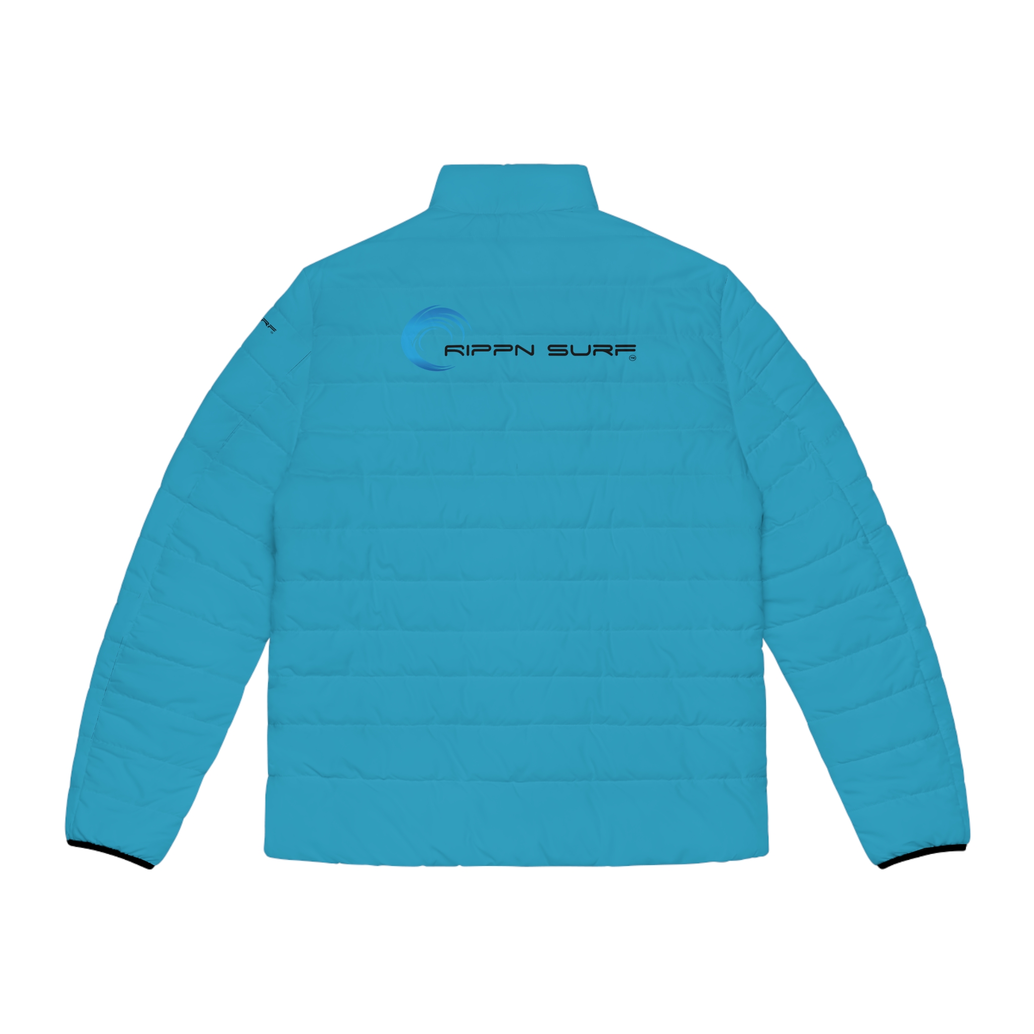 Rippn Surf Backside Wave Men's Ocean Blue Puffer Jacket