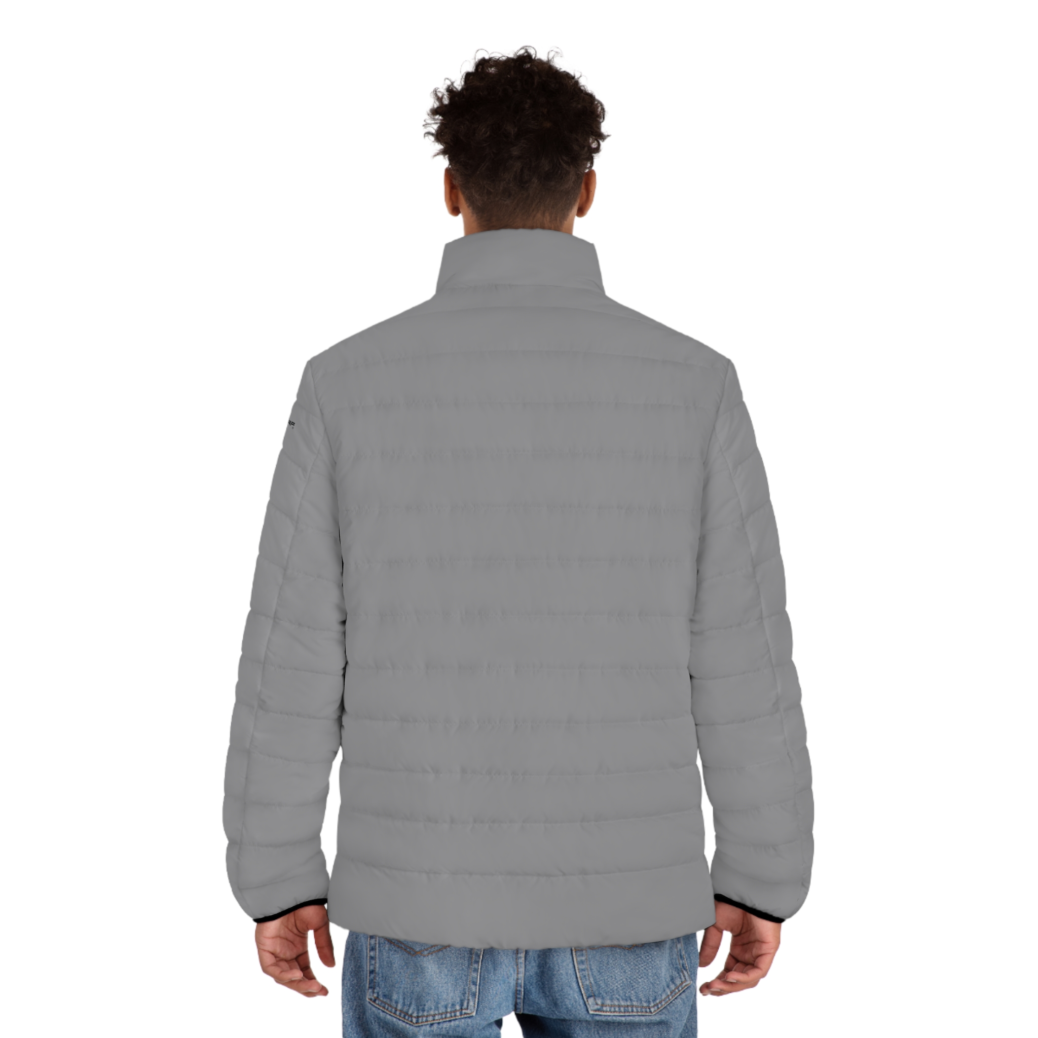 Rippn Surf Men's Grey Puffer Jacket - Image 4