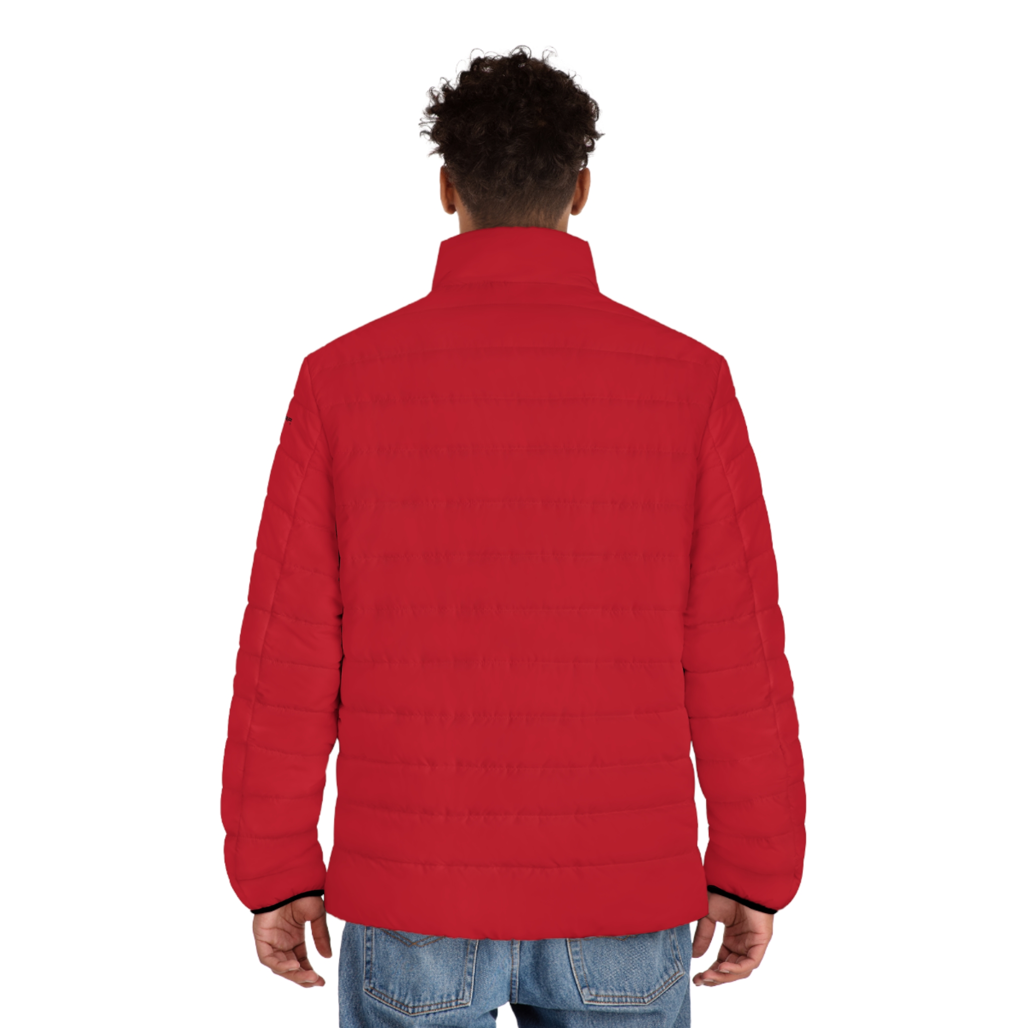 Rippn Surf Men's Dark Red Puffer Jacket - Image 4