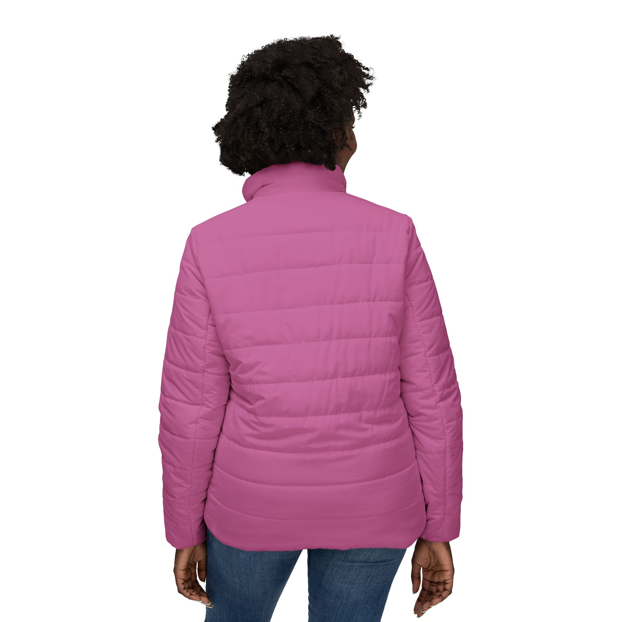 Rippn Surf Light Pink Women’s Puffer Jacket - Image 4