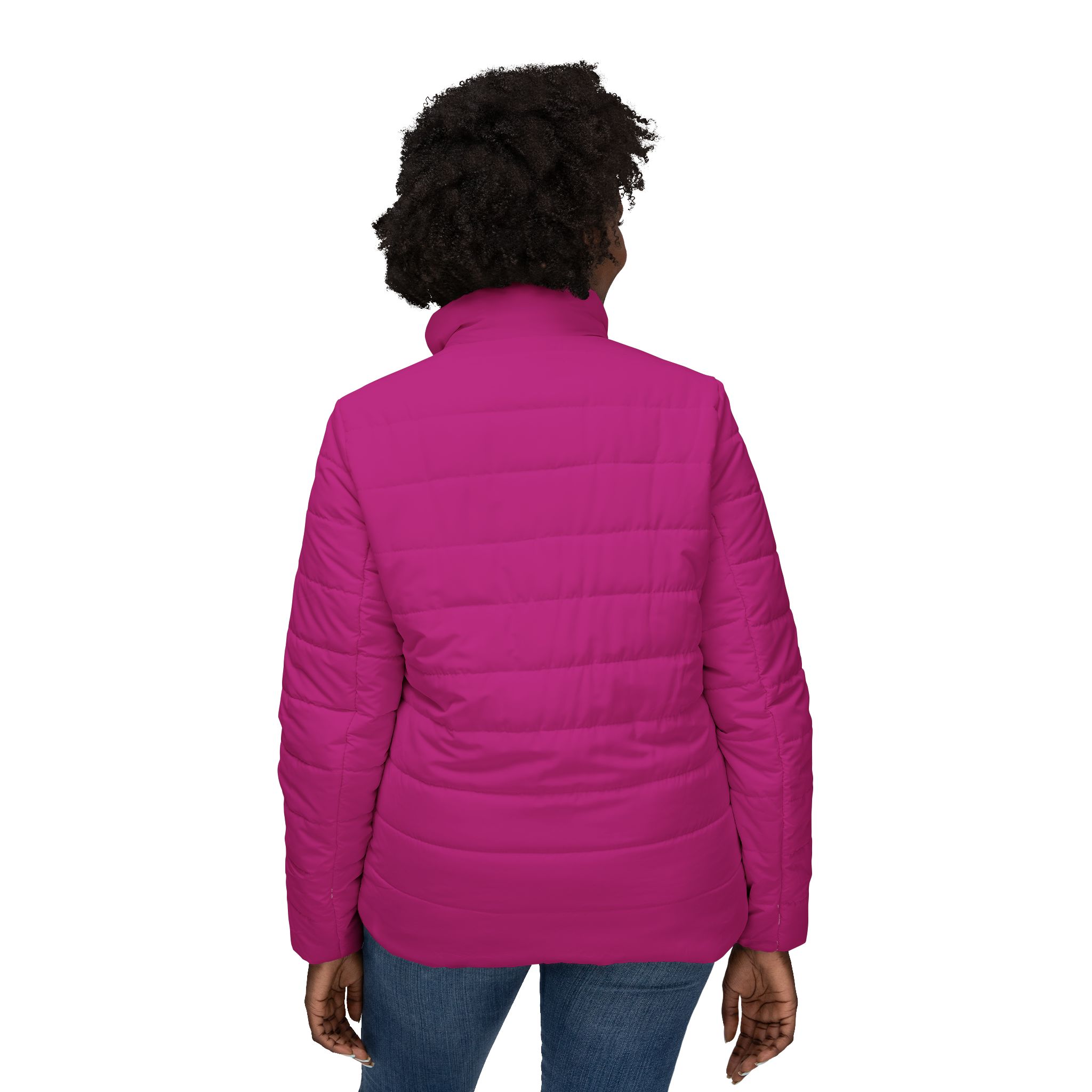 Rippn Surf Pink Women’s Puffer Jacket - Image 4