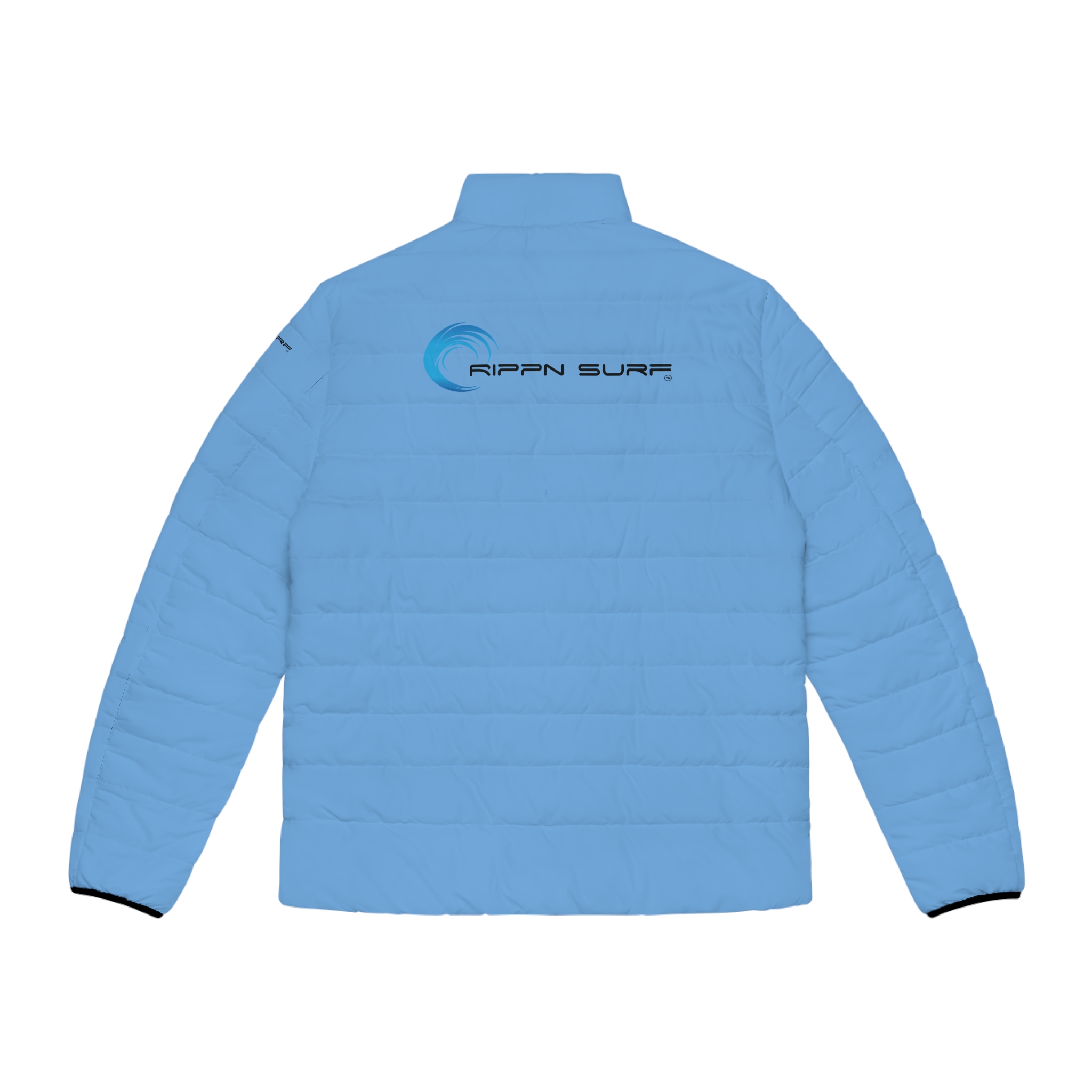 Rippn Surf Backside Wave Men's Light Blue Puffer Jacket