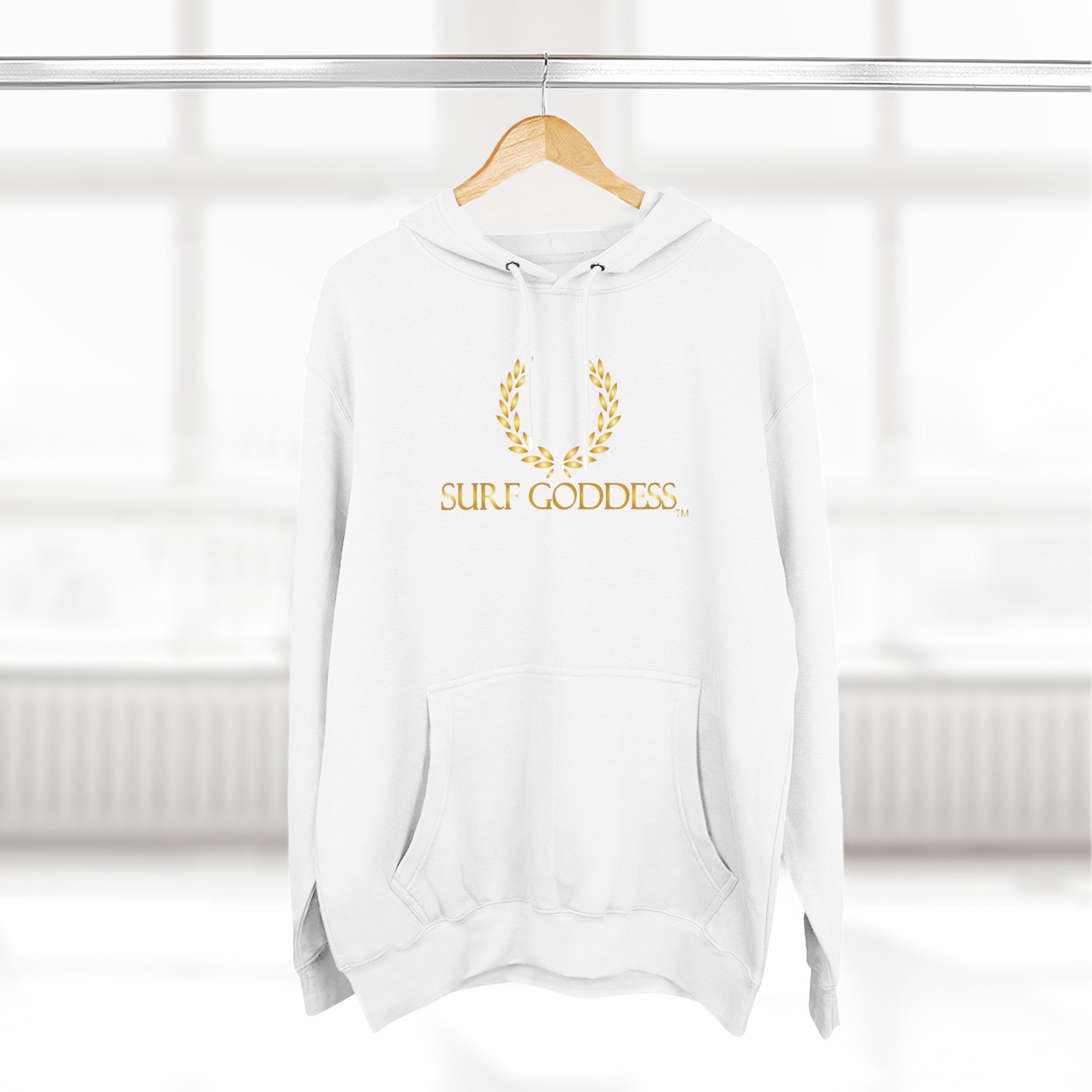 Surf Goddess Women’s Blue Fleece Hoodie - Image 4