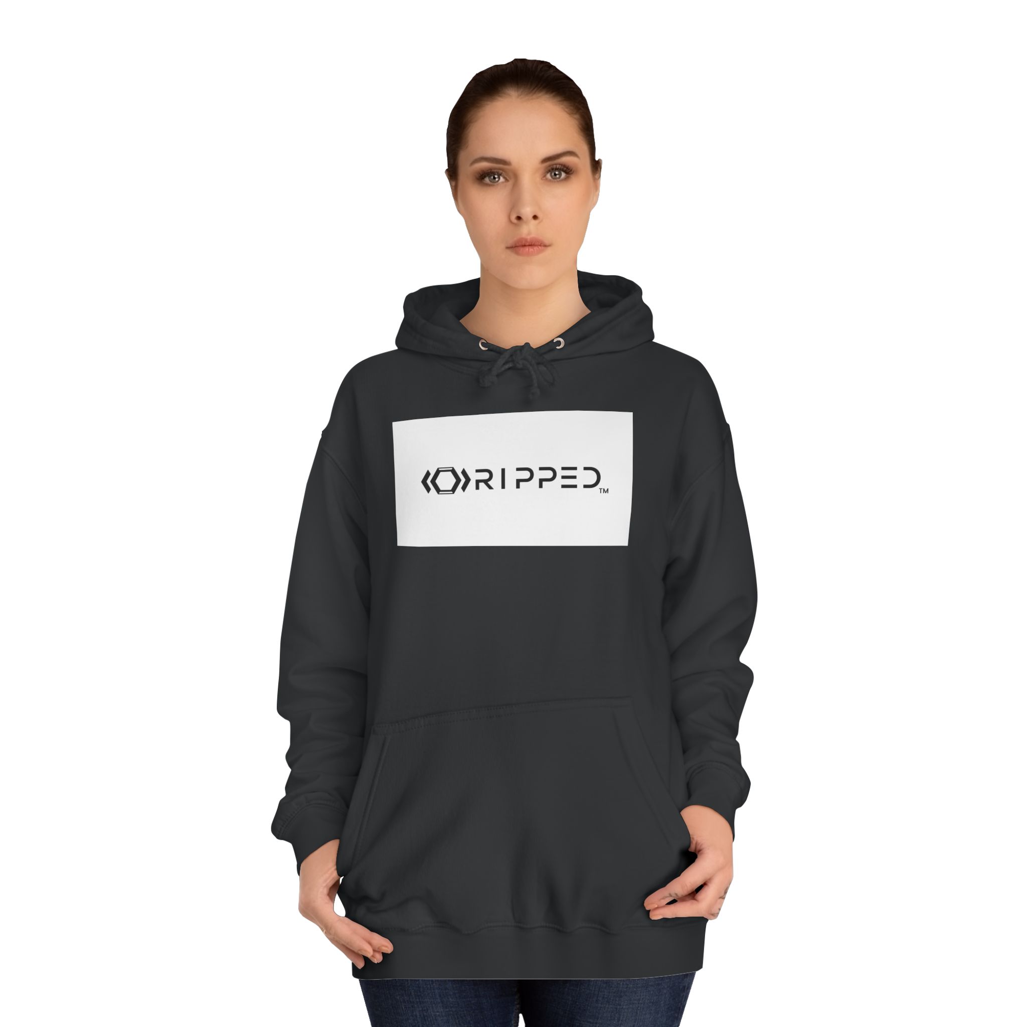 Ripped Men’s Jet Black Hoodie - Image 4